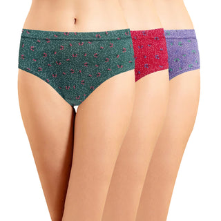 High Rise Hipster Panties with Inner Elastic - (Pack of 3)