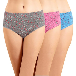 ICIN-032  Hipster Panties with Inner Elastic - (Pack of 3)