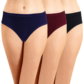 High Rise Hipster with Inner Elastic Panties (Pack of 3)