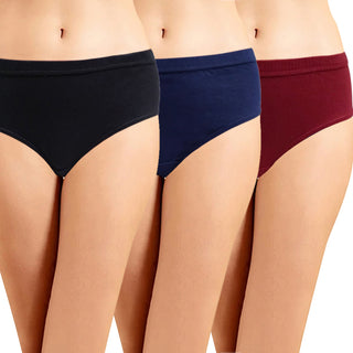 ICIN-009 Hipster Panties with Inner Elastic - (Pack of 3)