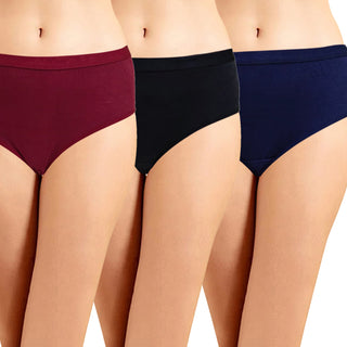 ICOE-001 Hipster Panties with Outer Elastic (Pack of 3)